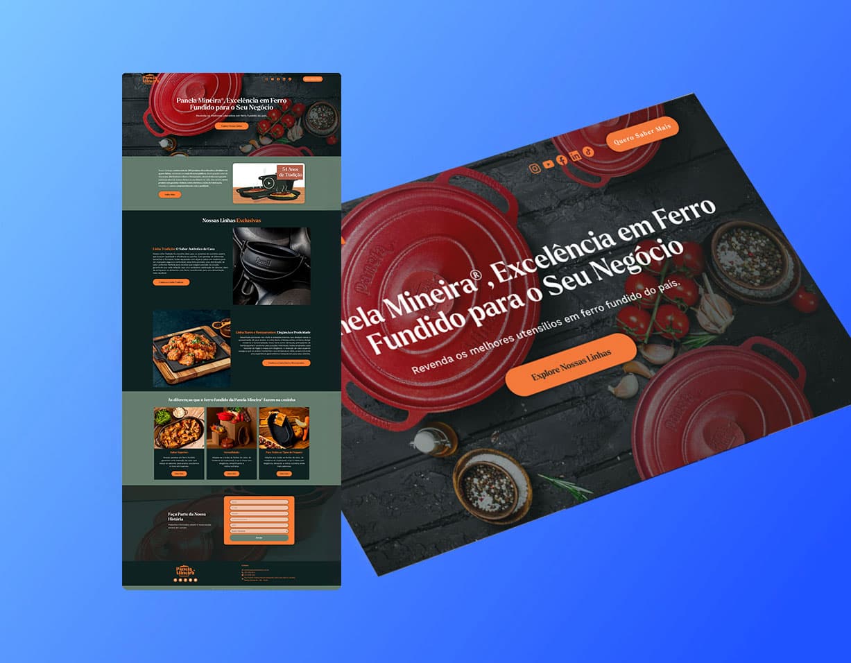 Mockup da Landing Page Fumil